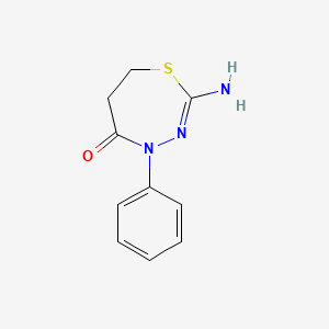 1,3,4-Thiadiazepin-5(4H)-one, 2-amino-6,7-dihydro-4-phenyl-