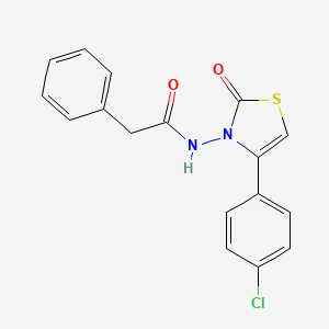 molecular formula C17H13ClN2O2S B12057447 N-(4-(4-Chlorophenyl)-2-oxo-1,3-thiazol-3(2H)-YL)-2-phenylacetamide 