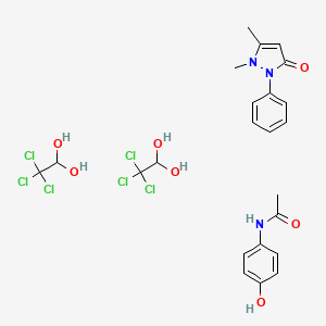 molecular formula C23H27Cl6N3O7 B1205749 Paedosed CAS No. 8057-12-3