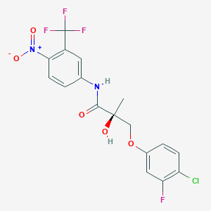 molecular formula C17H13ClF4N2O5 B12057491 (S)-3-(4-Chloro-3-fluorophenoxy)-2-hydroxy-2-methyl-N-(4-nitro-3-(trifluoromethyl)phenyl)propanamide 