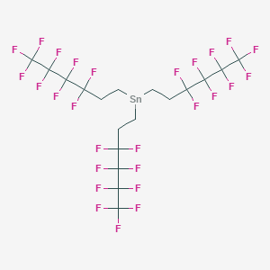 molecular formula C18H12F27Sn B12057523 Tris(1H,1H,2H,2H-perfluorohexyl)tin hydride 