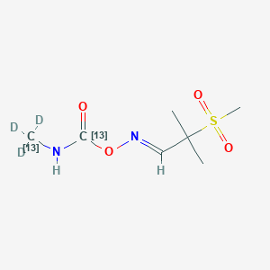 molecular formula C7H14N2O4S B12057559 Aldicarb sulfone-13C2,d3 