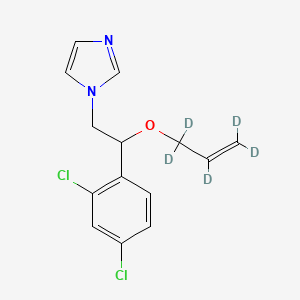 molecular formula C14H14Cl2N2O B12057569 Imazalil D5 (2-propenyl D5) 