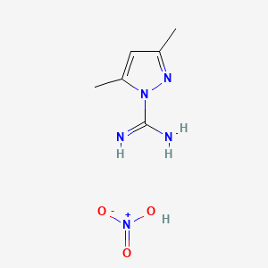molecular formula C6H11N5O3 B1205758 3,5-Dimethylpyrazole-1-carboxamidine nitrate CAS No. 22907-04-6