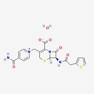 molecular formula C20H20N4O6S2 B12057631 Cefalonium hydrate 