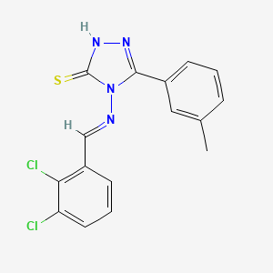 molecular formula C16H12Cl2N4S B12057645 4-((2,3-Dichlorobenzylidene)amino)-5-(m-tolyl)-4H-1,2,4-triazole-3-thiol CAS No. 478255-66-2