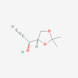 molecular formula C8H12O3 B12057647 (1R)-1-[(4R)-2,2-dimethyl-1,3-dioxolan-4-yl]prop-2-yn-1-ol 