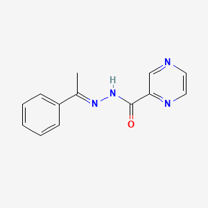 molecular formula C13H12N4O B12057653 N'-[(1E)-1-phenylethylidene]pyrazine-2-carbohydrazide 