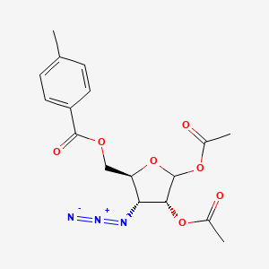 1,2-Di-O-acetyl-3-azido-3-deoxy-5-O-(p-toluoyl)-D-ribofuranose