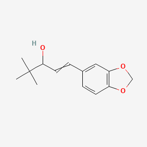 molecular formula C14H18O3 B1205769 Stiripentol CAS No. 137767-55-6