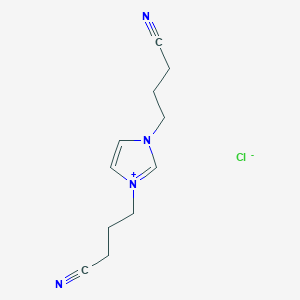 molecular formula C11H15ClN4 B12057744 1,3-bis(3-cyanopropyl)-1H-imidazol-3-ium chloride 