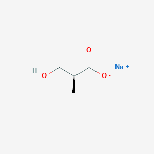 molecular formula C4H7NaO3 B12057762 Sodium (s)-3-hydroxyisobutyrate 