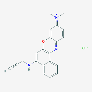 molecular formula C21H18ClN3O B12057797 [5-(2-Propynylamino)-9H-benzo[a]phenoxazin-9-ylidene]dimethylammonium chloride 