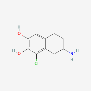 molecular formula C10H12ClNO2 B1205789 2,3-Naphthalenediol, 7-amino-1-chloro-5,6,7,8-tetrahydro- CAS No. 103347-61-1