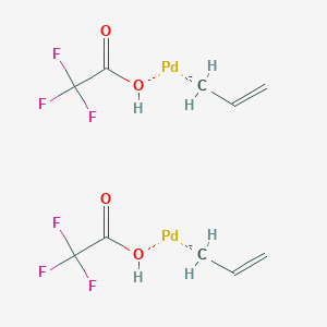 molecular formula C10H12F6O4Pd2-2 B12057938 Allylpalladium(II) trifluoroacetate, dimer 