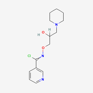 molecular formula C14H20ClN3O2 B1205796 N-(2-hydroxy-3-piperidin-1-ylpropoxy)pyridine-3-carboximidoyl chloride 