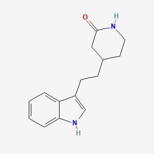 molecular formula C15H18N2O B1205805 4-[2-(1h-Indol-3-yl)ethyl]piperidin-2-one CAS No. 80095-30-3