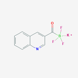 molecular formula C10H6BF3KNO B12058076 Potassium 3-quinolinoyltrifluoroborate 