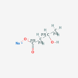 molecular formula C4H7NaO3 B12058097 Sodium DL-3-hydroxybutyrate-13C4 