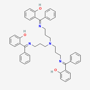 molecular formula C48H48N4O3 B12058147 2-[N-[3-[bis[3-[[(2-hydroxyphenyl)-phenylmethylidene]amino]propyl]amino]propyl]-C-phenylcarbonimidoyl]phenol CAS No. 1173985-63-1
