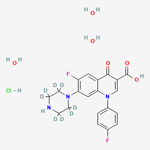 molecular formula C20H24ClF2N3O6 B12058228 Sarafloxacin-d8 (hydrochloride trihydrate) 