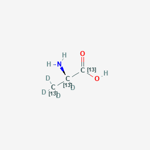 molecular formula C3H7NO2 B12058301 (2S)-2-amino-2,3,3,3-tetradeuterio(1,2,3-13C3)propanoic acid 