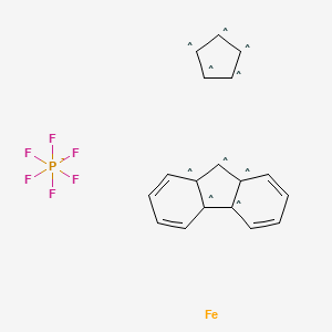molecular formula C18H14F6FeP- B12058343 Cyclopentadienyl(fluorene)iron hexafluorophosphate 
