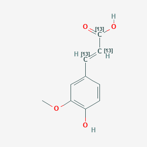 molecular formula C10H10O4 B12058355 Ferulic acid-13C3 