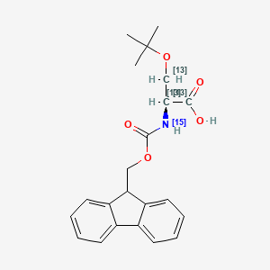 molecular formula C22H25NO5 B12058389 Fmoc-Ser(tBu)-OH-13C3,15N 