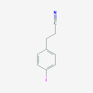 molecular formula C9H8IN B120584 4-Iodobenzenepropanenitrile CAS No. 146385-65-1