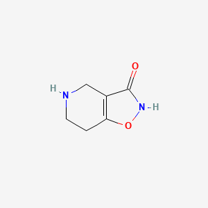 molecular formula C6H8N2O2 B1205840 4,5,6,7-tetrahydroisoxazolo[4,5-c]pyridin-3(2H)-one CAS No. 53602-00-9