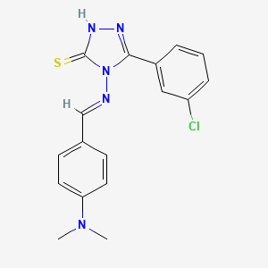 molecular formula C17H16ClN5S B12058486 3-(3-Chlorophenyl)-4-((4-(dimethylamino)benzylidene)amino)-1H-1,2,4-triazole-5(4H)-thione CAS No. 478255-02-6