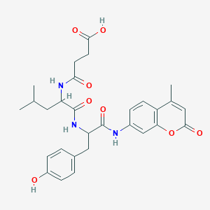 molecular formula C29H33N3O8 B12058490 3-[(1-{[2-(4-Hydroxyphenyl)-1-[(4-methyl-2-oxochromen-7-yl)carbamoyl]ethyl]carbamoyl}-3-methylbutyl)carbamoyl]propanoic acid 