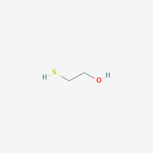 molecular formula C2H6OS<br>HSCH2CH2OH<br>C2H6OS B120585 Beta-Mercaptoethanol CAS No. 155613-89-1