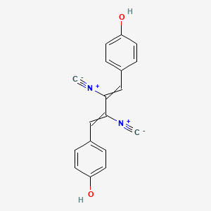 molecular formula C18H12N2O2 B1205850 4-[4-(4-Hydroxyphenyl)-2,3-diisocyanobuta-1,3-dienyl]phenol 