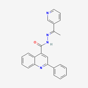 molecular formula C23H18N4O B12058507 2-Phenyl-N'-(1-(3-pyridinyl)ethylidene)-4-quinolinecarbohydrazide 