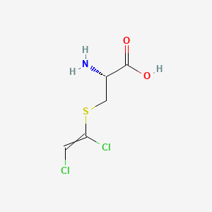 molecular formula C5H7Cl2NO2S B1205851 (2R)-2-Amino-3-(1,2-dichloroethenylsulfanyl)propanoic acid 