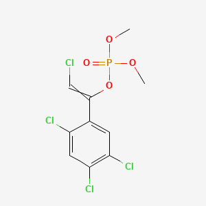 molecular formula C10H9Cl4O4P B1205852 Phosphoric acid, 2-chloro-1-(2,4,5-trichlorophenyl)ethenyl dimethyl ester CAS No. 961-11-5