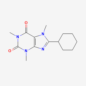 molecular formula C14H20N4O2 B1205863 1,3,7-Trimethyl-8-cyclohexylxanthine 