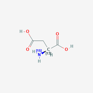 molecular formula C4H7NO4 B12058633 (2S)-2-(15N)azanyl(213C)butanedioic acid 