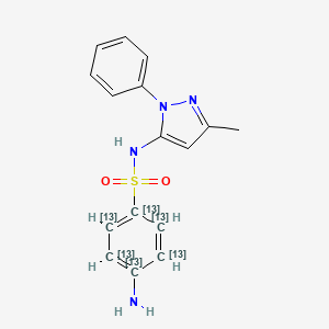 molecular formula C16H16N4O2S B12058663 Sulfazamet-13C6 