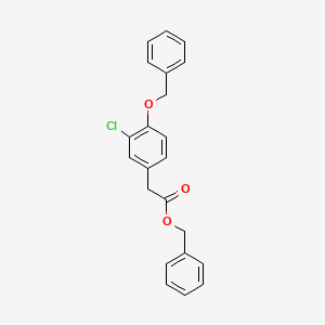 molecular formula C22H19ClO3 B12058686 Benzyl 2-(3-chloro-4-phenylmethoxyphenyl)acetate 