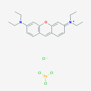 molecular formula C21H27Cl4FeN2O B12058704 [6-(diethylamino)xanthen-3-ylidene]-diethylazanium;trichloroiron;chloride 