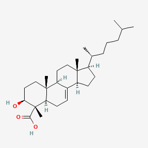 molecular formula C29H48O3 B1205871 3beta-Hydroxy-4beta-methyl-5alpha-cholest-7-ene-4alpha-carboxylic acid 