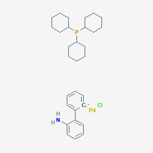 molecular formula C30H43ClNPPd B12058759 PCy3-Pd-G2 GT capsule 