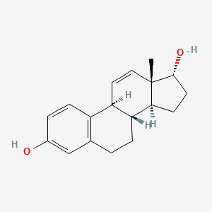molecular formula C18H22O2 B1205876 Estra-1,3,5(10),11-tetraene-3,17-diol, (17alpha)- CAS No. 4145-55-5