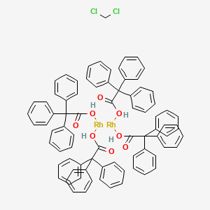 molecular formula C81H66Cl2O8Rh2 B12058784 Rhodium(II) triphenylacetate dimer 