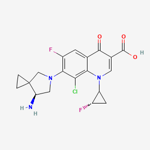 7-[(7S)-7-amino-5-azaspiro[2.4]heptan-5-yl]-8-chloro-6-fluoro-1-[(2S)-2-fluorocyclopropyl]-4-oxo-quinoline-3-carboxylic acid