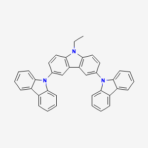 molecular formula C38H27N3 B12058916 3,6-Bis(N-carbazolyl)-N-ethylcarbazole 