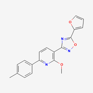 5-(2-Furanyl)-3-[2-methoxy-6-(4-methylphenyl)-3-pyridinyl]-1,2,4-oxadiazole